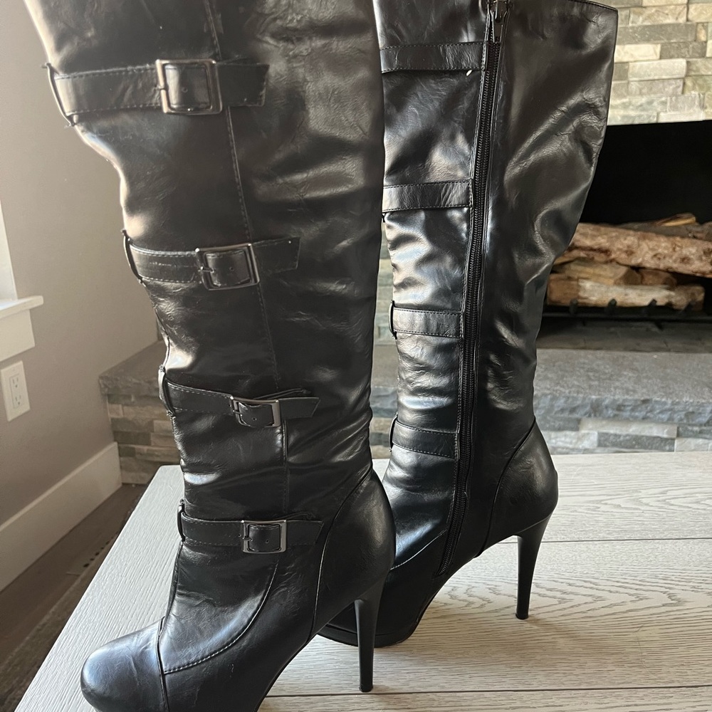 Black Boots with silver buckles